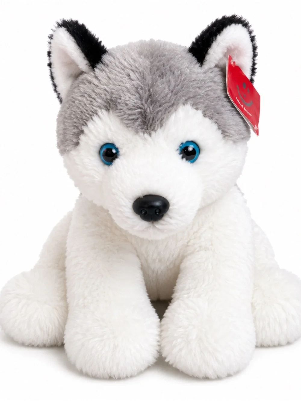 Aurora Husky Dog Plush 13” Wolf Stuffed Animal Gray White Soft Toy Blue Eyes